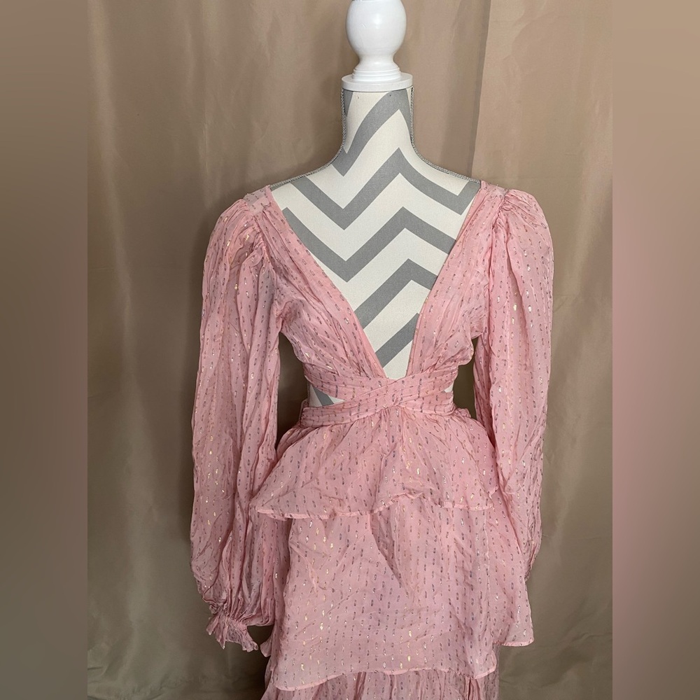 For Love and Lemons XS Chantal Long Sleeve Maxi Dress - Picture 4 of 15